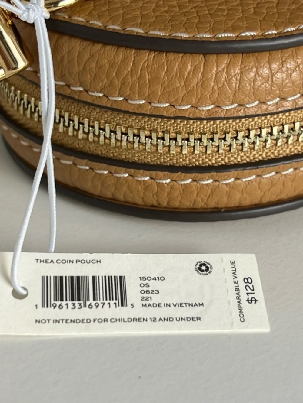 Tory Burch Thea Coin Pouch Tiramisu Brown Leather Wallet Quiet Luxury NWT